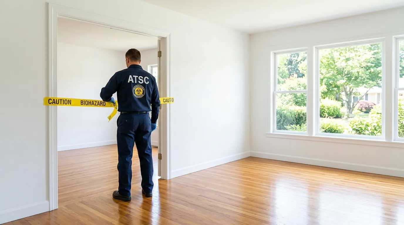 Certified biohazard cleanup crew performing Crime Scene Cleanup in Olivehurst